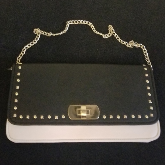 Banana Republic Handbags - Banana Republic Black White Studded Satchel Purse